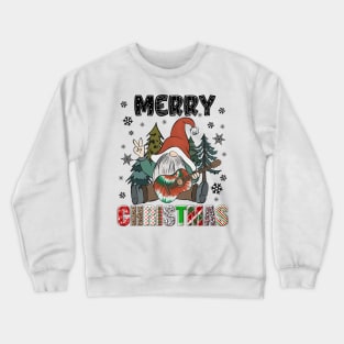 Merry Christmas Gnome Family Funny Xmas Tree Women Men Kids Crewneck Sweatshirt